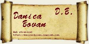 Danica Bovan vizit kartica